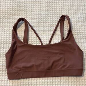 Athleta Brown Strappy Sports Bra
